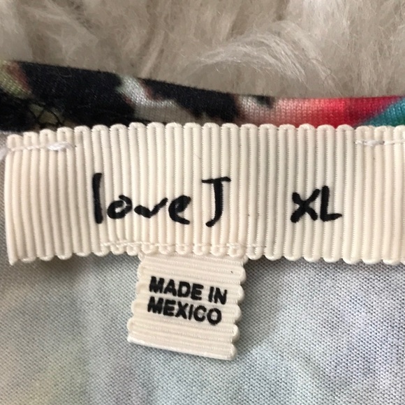 love J t-shirt dress beach tank stretch dress abstract colors XL - Picture 7 of 7